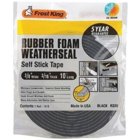 THERMWELL PRODUCTS 1/2X5/16 Blk Rubb Tape R512H